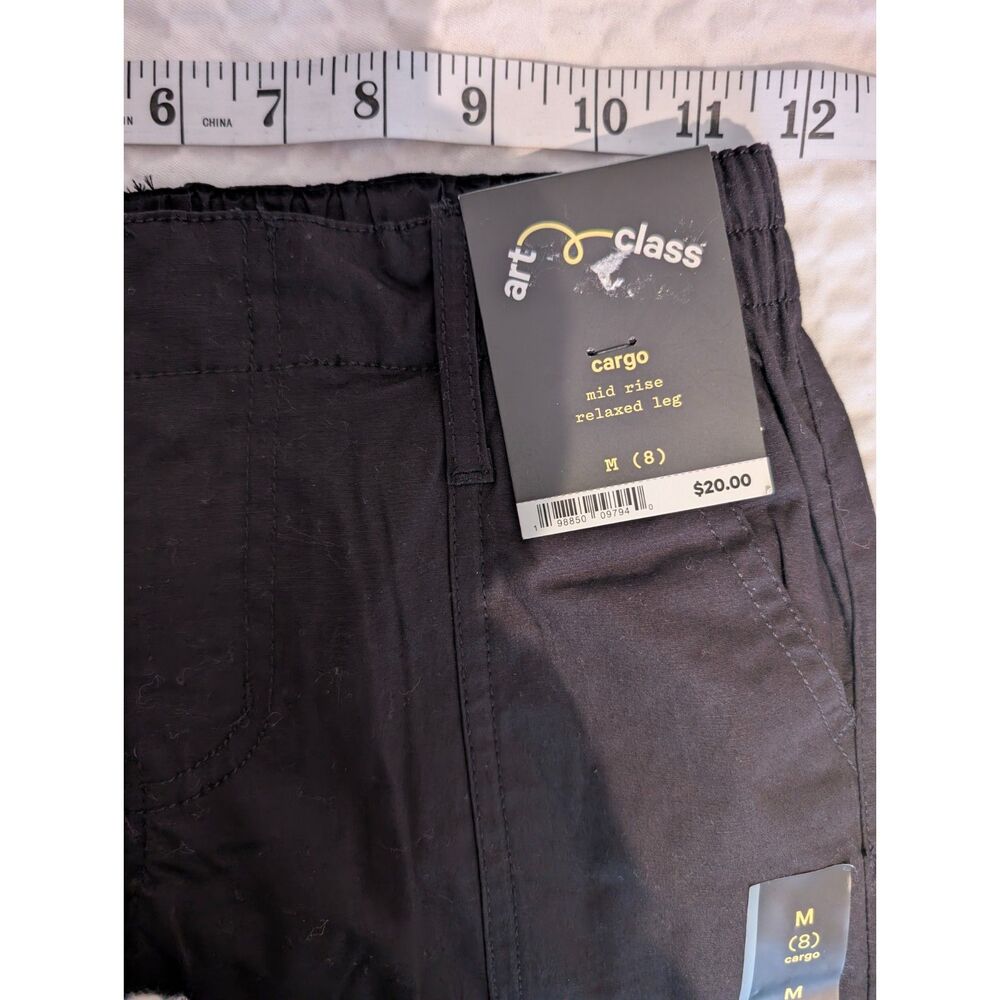 Art Class Girls Cargo Mid Rise, Relaxed Leg Pants Black Size Various - Picture 11 of 11